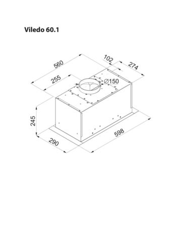 Okap kuchenny Globalo Viledo 60.1 Black