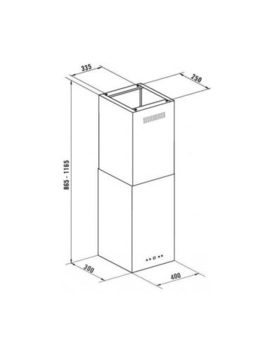 Okap kuchenny Globalo Toredo Isola 40.5 Gold