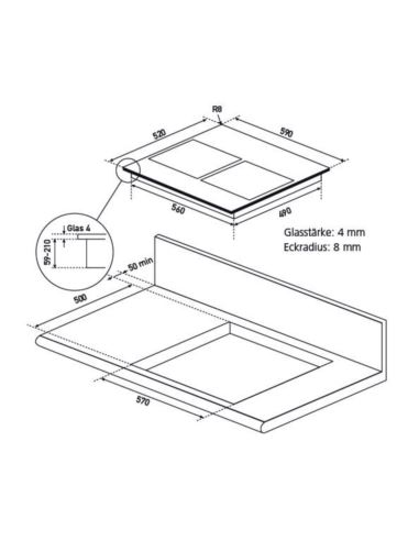 Płyta zint. z okap. GLOBALO Oranier KXI 1062