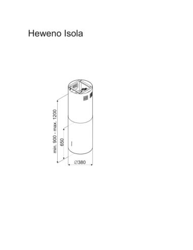 Okap kuchenny Globalo Heweno Isola 39.1 White