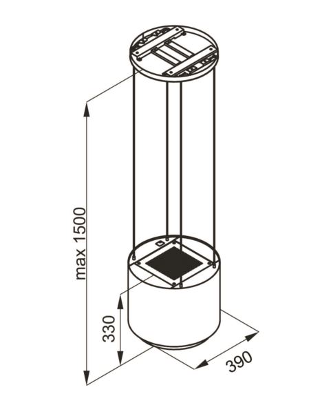 Okap kuchenny Globalo Arenoflow 39.3 White