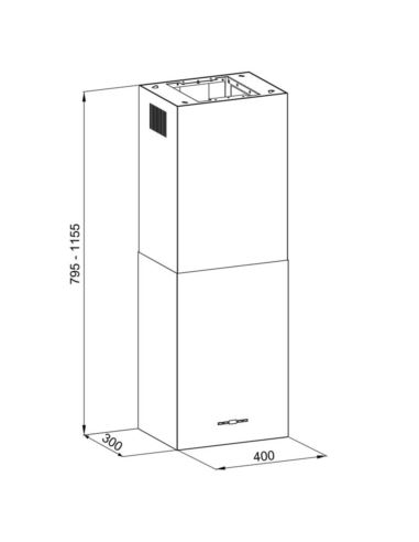 Okap kuchenny Globalo Werno Isola 40.2 Black