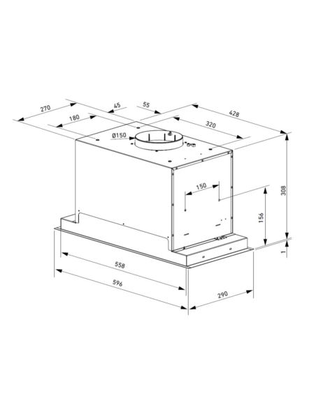 Okap kuchenny Globalo Pinelio 60.1 White