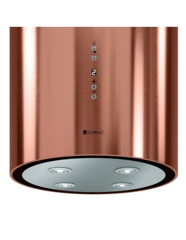 Okap kuchenny Globalo Cylindro Isola 39.6 Miedź