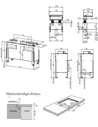 Płyta zint. z okap. GLOBALO Oranier KXI 1082 Basic