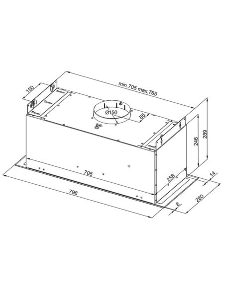 Okap kuchenny Globalo Agendero 80.2 Inox