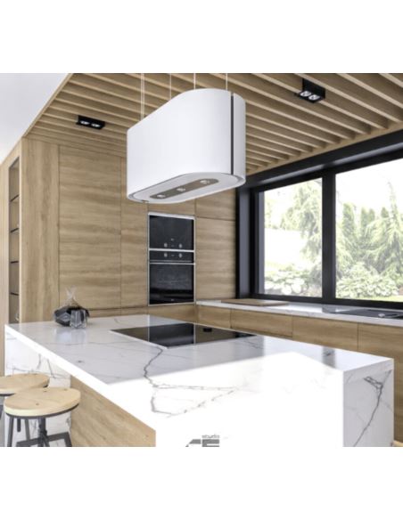 Okap kuchenny Globalo Argentelo 80.4 White