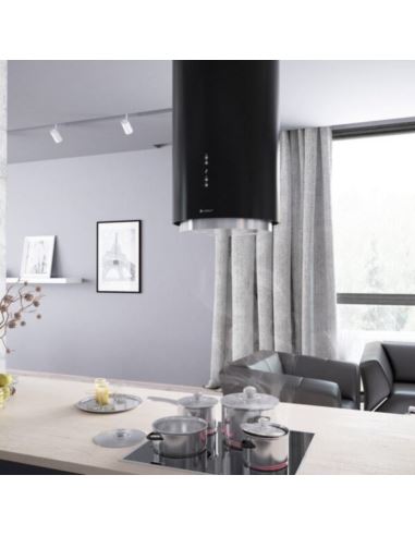 Okap kuchenny Globalo Cylindro Isola 39.4 Black