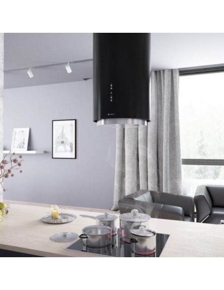 Okap kuchenny Globalo Cylindro Isola 39.4 Black