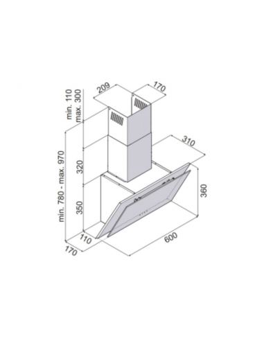 Okap kuchenny Globalo Dagero 60.1 Black