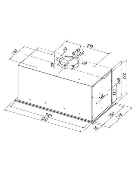 Okap kuchenny Globalo Desolero 60.2 White