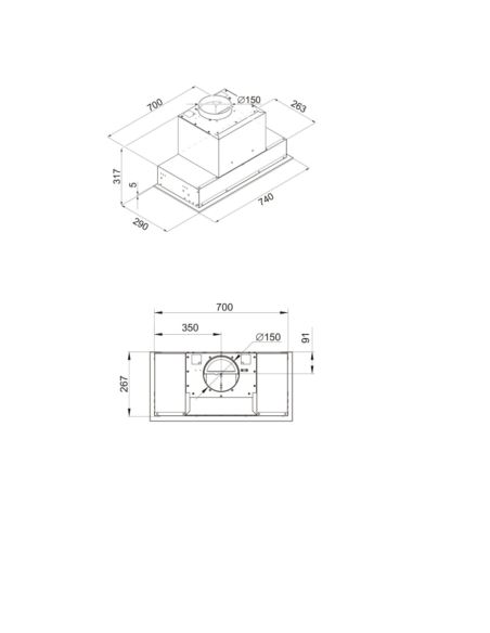 Okap kuchenny Globalo Gingero 80.1 Black