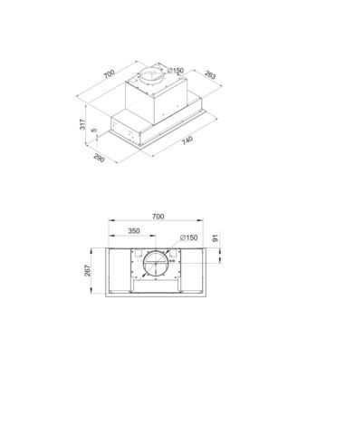 Okap kuchenny Globalo Gingero 80.1 White