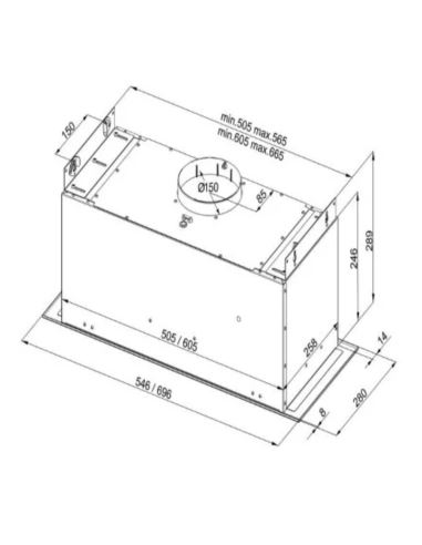 Okap kuchenny Globalo Laizeno 70.1 White