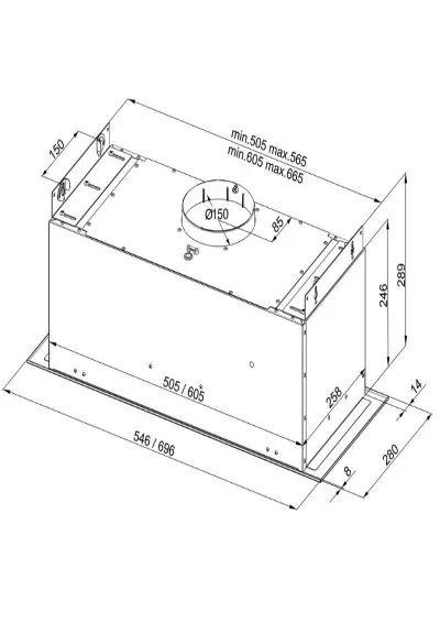 Okap kuchenny Globalo Laizeno 70.1 White