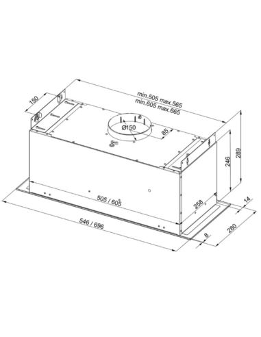 Okap kuchenny Globalo Lofetti 70.1 White