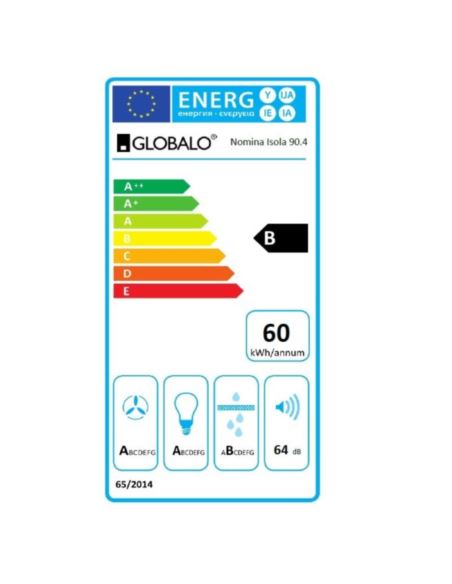 Okap kuch. Globalo Nomina Isola 90.4 Sensor White
