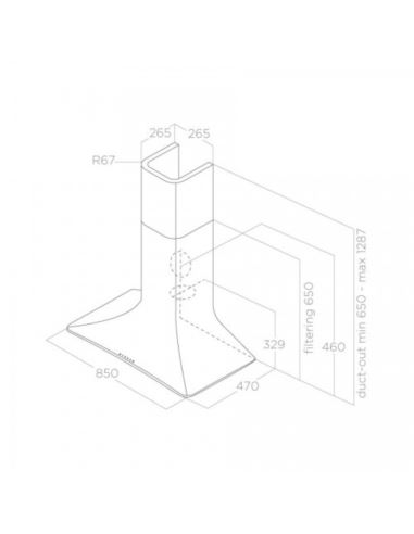 Okap Elica SWEET CAST IRON/A/85 + komin