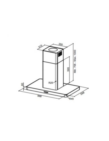 Okap Faber T-LIGHT ISOLA EVO WH MATT 100