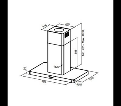 Okap Faber T-LIGHT ISOLA EVO X100