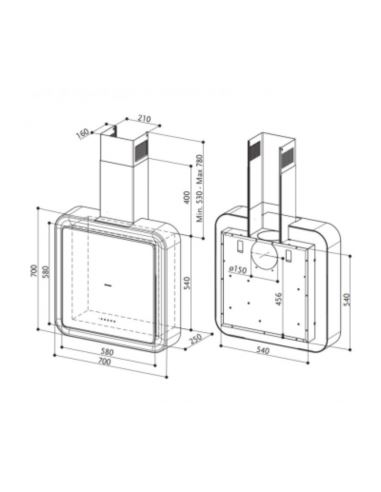 Okap Faber PYANA ARIES BK/BK