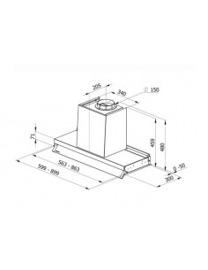 Okap Galvamet Aria-In 90/F Inox 2