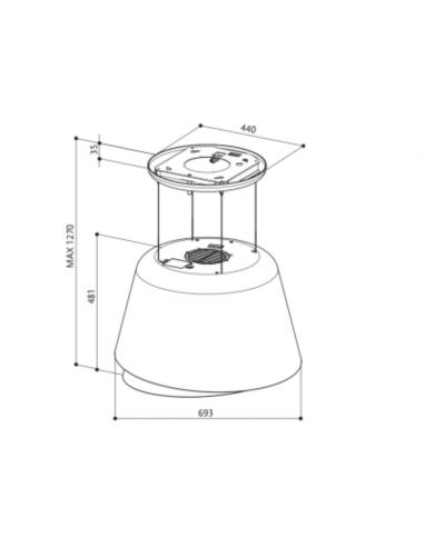 Okap Faber BELLE PLUS GOLD/WARM DG MATT