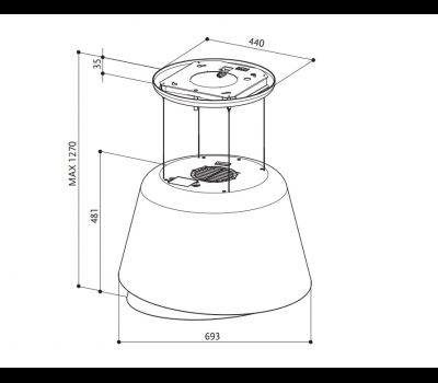 Okap Faber BELLE PLUS GOLD/WARM DG MATT