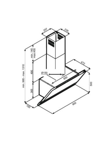Okap kuchenny Globalo Zenesor 90.1 Black