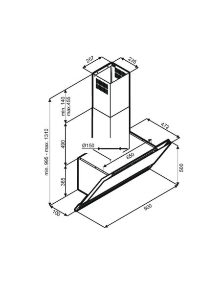 Okap kuchenny Globalo Zenesor 90.1 Black