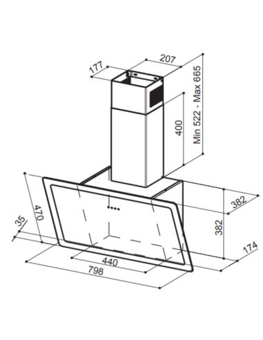 Okap Faber GLAM-LIGHT EVO WH/WG
