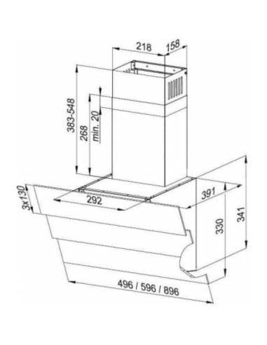 Okap kuchenny Globalo Divergo 60.1 Black Eko Max