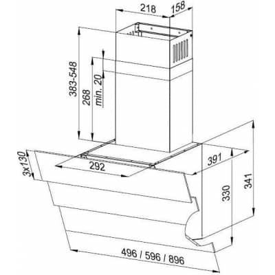 Okap kuchenny Globalo Divergo 60.1 Black Eko Max