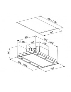 Okap Galvamet Line UP 117/A Inox 2