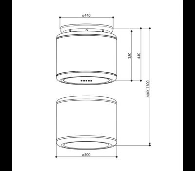 Okap Faber ODETTE PLUS BK MATT