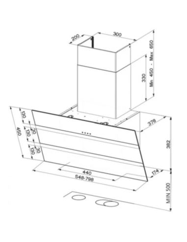STEELMAX EV8 LED BK/X 55