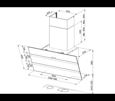 STEELMAX EV8 LED BK/X 80