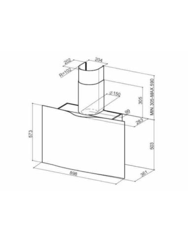 Okap Faber VEIL BK 90