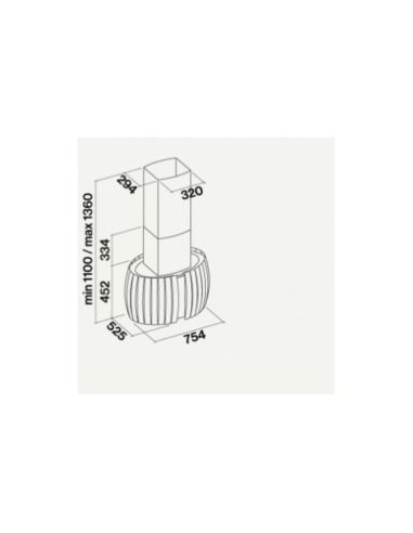 Okap Falmec Prestige Isola 75 czarny