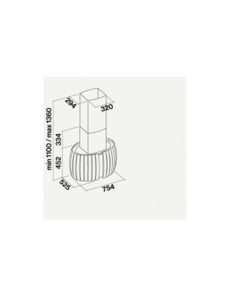 Okap Falmec Prestige Isola 75 czarny