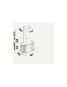 Okap Falmec Prestige Isola 75 biały