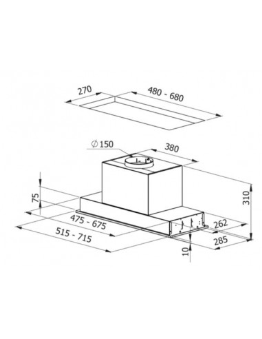 Okap Galvamet Vapore 60/A Inox