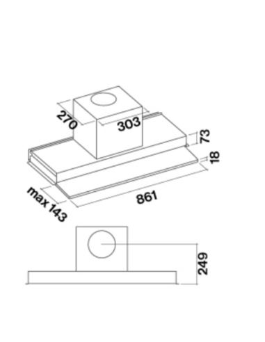 Okap Falmec Move Green.Tech 90 biały