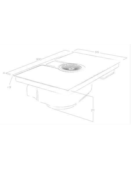Płyta zin.z okap. Elica NIKOLATESLA ONE HP BL/F/83