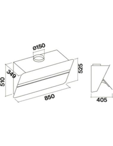 Okap Falmec Flipper Green.Tech 85 biały matowy