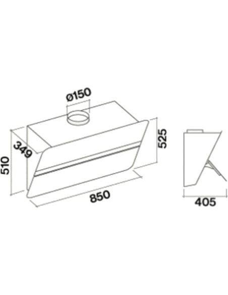 Okap Falmec Flipper Green.Tech 85 biały matowy
