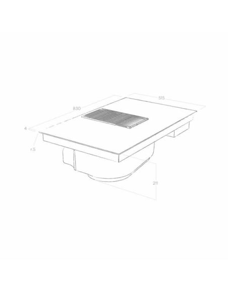 Płyta zin.z okap. Elica NIKOLATESLA LIBRA BL/A/83
