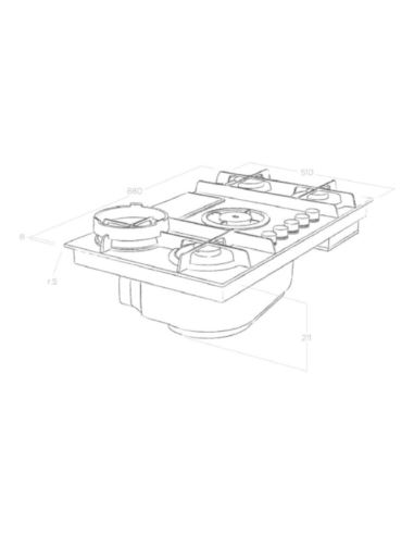 Płyta zin.z okap. Elica NIKOLATESLA FLAME GR/F/88