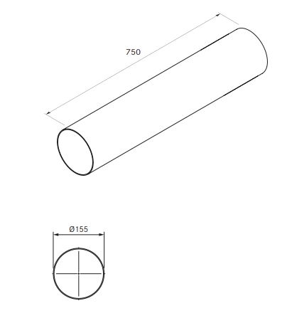 Element wentylacyjny 750 mm okrągły BORA ER750/40