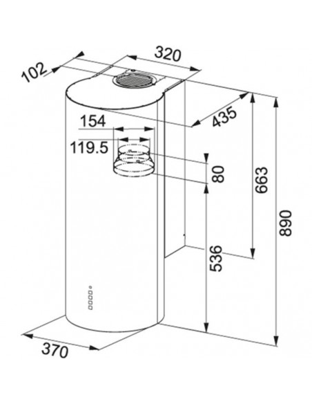 Okap Franke Turn FTU 3805 XS LED Stal
